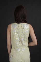 Mint Green Embroidered Gown_DTR0042