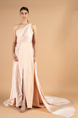 Beige Drape Gown