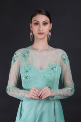 Sage Green Floral GownIMG_9353