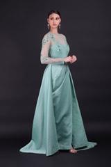 Sage Green Floral GownIMG_9359