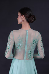 Sage Green Floral GownIMG_9364