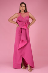 Vintage Pink Embellished Gown