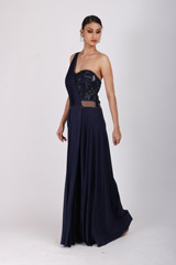 Navy Blue Embellished GownIMG_9488