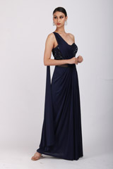 Navy Blue Embellished GownIMG_9494