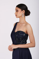 Navy Blue Embellished GownIMG_9499