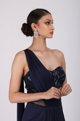 Navy Blue Embellished GownIMG_9501