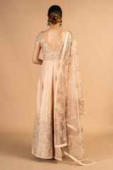 Beige Chanderi  AnarkaliDSC00021