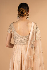 Beige Chanderi  AnarkaliDSC00022