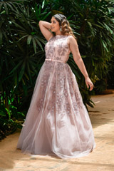 Pleated Floral Ball Gown_DSC9235