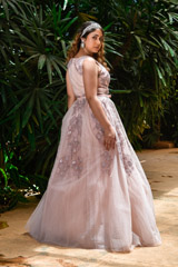Pleated Floral Ball Gown_DSC9260