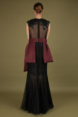 Maroon And Black  Chantilly Lace GownDSC02386