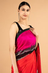 Pink  Red SareeDSC04007