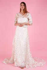 White Sheath Gown