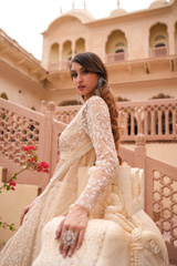 Champagne Embroidered LehengaDSC06059