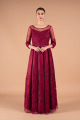 Red Embellished Gown