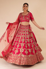 Red Thread Work LehengaDSC08045