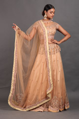 Peach Aari Work LehengaIMG_8772