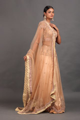 Peach Aari Work LehengaIMG_8776