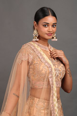 Peach Aari Work LehengaIMG_8778