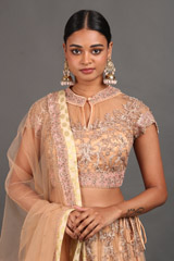 Peach Aari Work LehengaIMG_8780