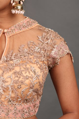 Peach Aari Work LehengaIMG_8781