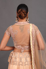 Peach Aari Work LehengaIMG_8784