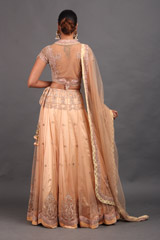 Peach Aari Work LehengaIMG_8786