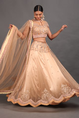 Peach Aari Work LehengaIMG_8788