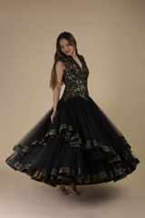 Black Layered Gota Patti Gown429_video