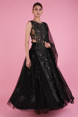 Corset with Cutwork Lehenga