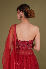 Red Corset LehengaDSC08421