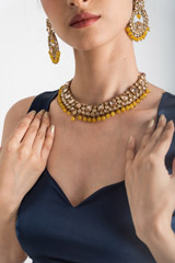 Navy Blue Micro Velvet Lehenga_DSC3195-Edit