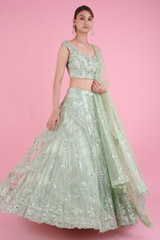 Mint Mirror LehengaDSC08732