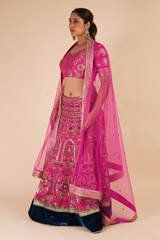 Pink Silk Embroidered LehengaDSC07985