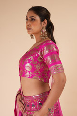 Pink Silk Embroidered LehengaDSC07988