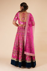 Pink Silk Embroidered LehengaDSC07990