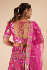 Pink Silk Embroidered LehengaDSC07991
