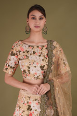 Beige Embroidered LehengaDSC08531
