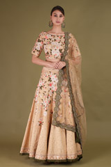 Beige Embroidered LehengaDSC08532