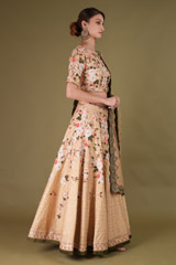 Beige Embroidered LehengaDSC08534