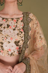 Beige Embroidered LehengaDSC08536