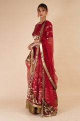Red Embellished LehengaDSC08007