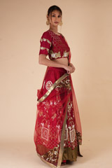 Red Embellished LehengaDSC08008