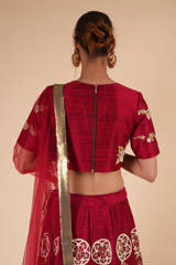 Red Embellished LehengaDSC08012