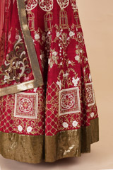Red Embellished LehengaDSC08013
