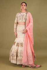 Beige Lehenga Set