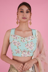 Blue Embellished LehengaDSC08477