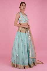 Blue Embellished LehengaDSC08482