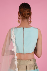 Blue Embellished LehengaDSC08488