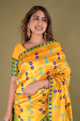 Yellow and Green Mekhela ChadorDSC08188